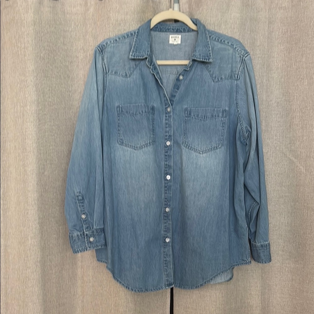 Marea by Liz Joy Western Denim Shirt, XL